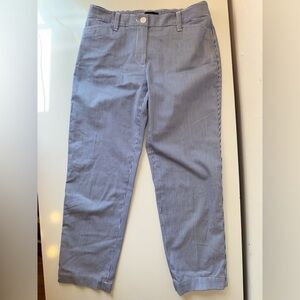 TALBOTS BLUE & WHITE STRIPED PANTS SZ 2P